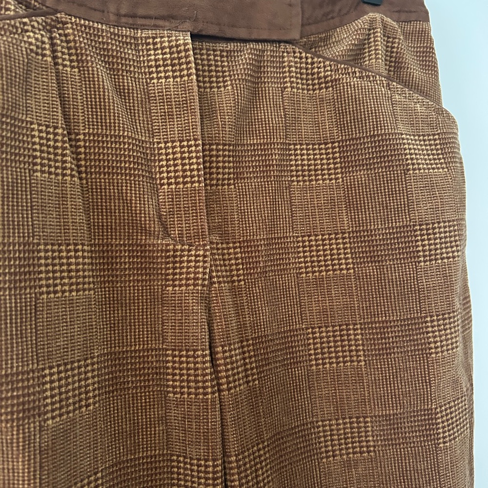 August Silk Vintage Textured Plaid corduroy pants, GUC, Size 8 - Picture 2 of 5